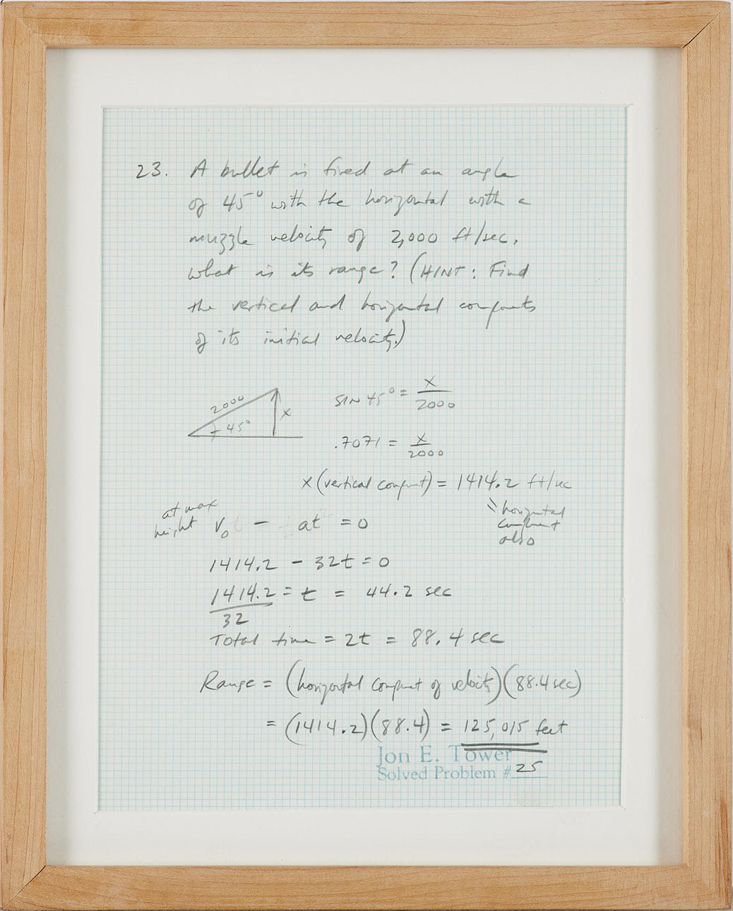 JON TOWER. Problem solved #25.