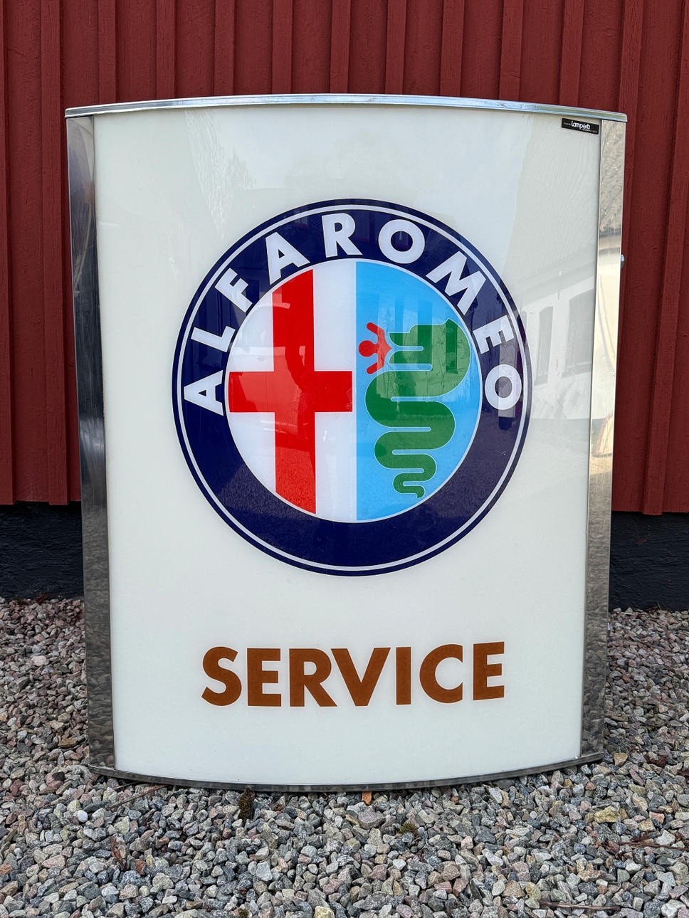 ALFA ROMEO LIGHT PLATE, 1990s.