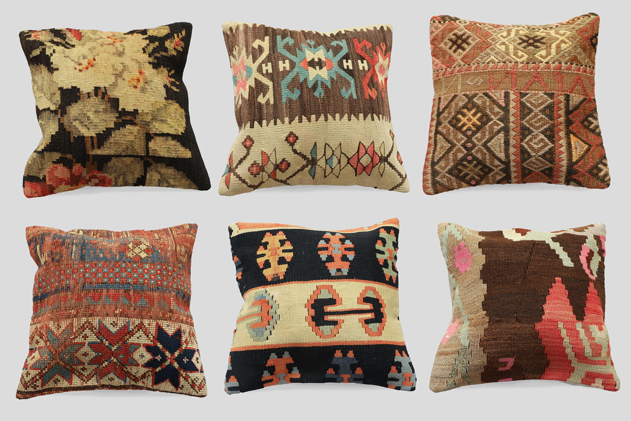 ALMOHADAS, 6 piezas, Kelim.