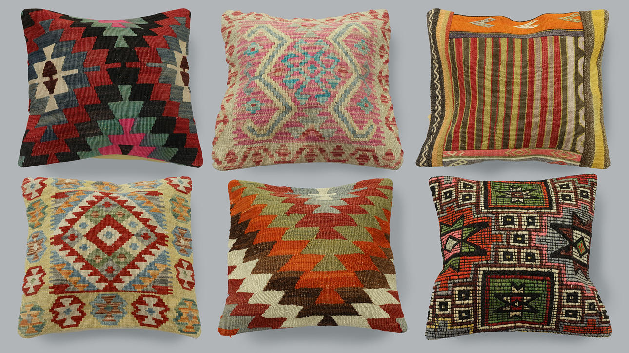 ALMOHADAS, 6 piezas, Kelim.