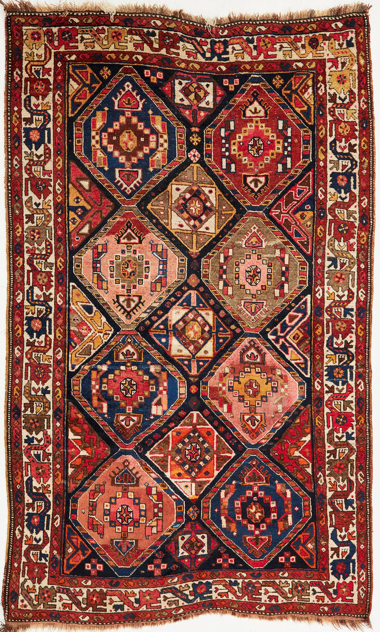 ORIENTTEPPICH, Luri, halbantik, Ziegenhaarkette.