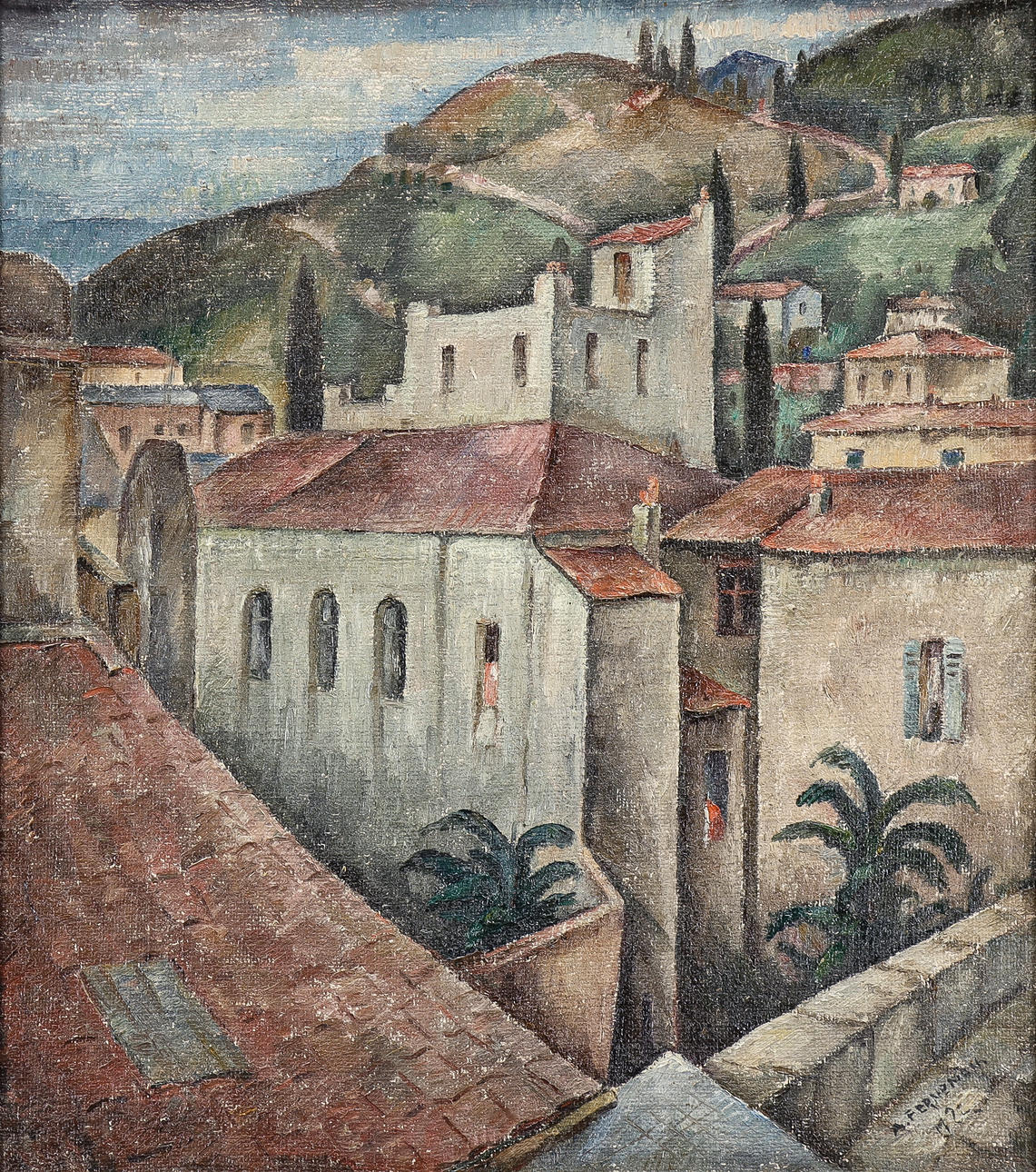 ALBIN FERNEMAN (1894-1959). Landscapes from the Loire Valley, France ...