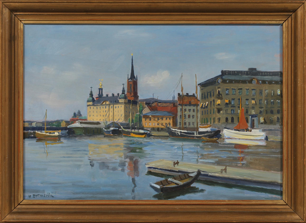 GUNNAR ZETTERSTRÖM. Olja på pannå, signerad.