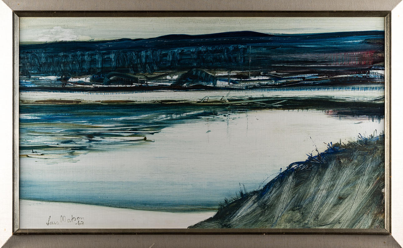 LARS MATSON. Oil on panel with landscape motifs. Signed lars Matson -67.