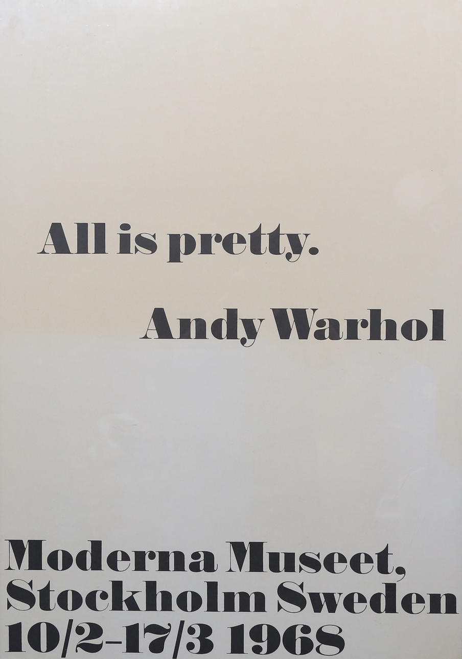 AFFISCH, nytryck, Moderna museet 1968, Andy Warhol.