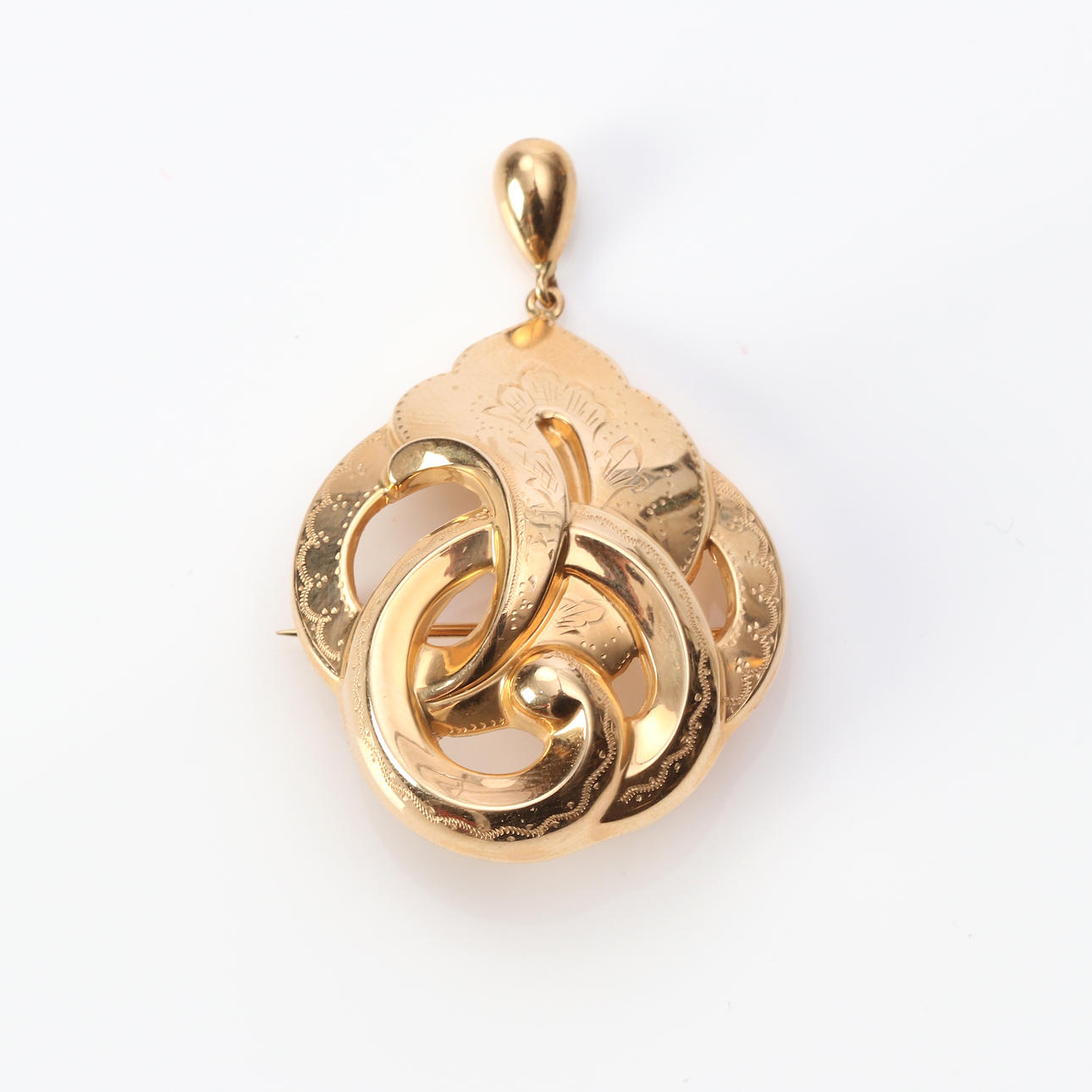 BROSCH. 18k guld, vikt ca 4,1 gram.