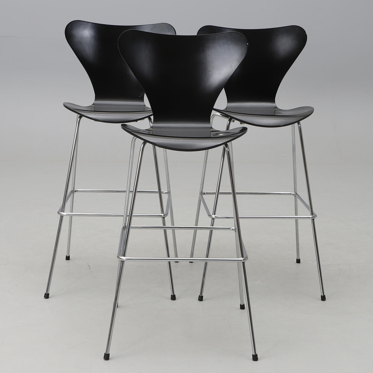 BARSTOLER, 3 stk, „Sjuan“, Fritz Hansen.