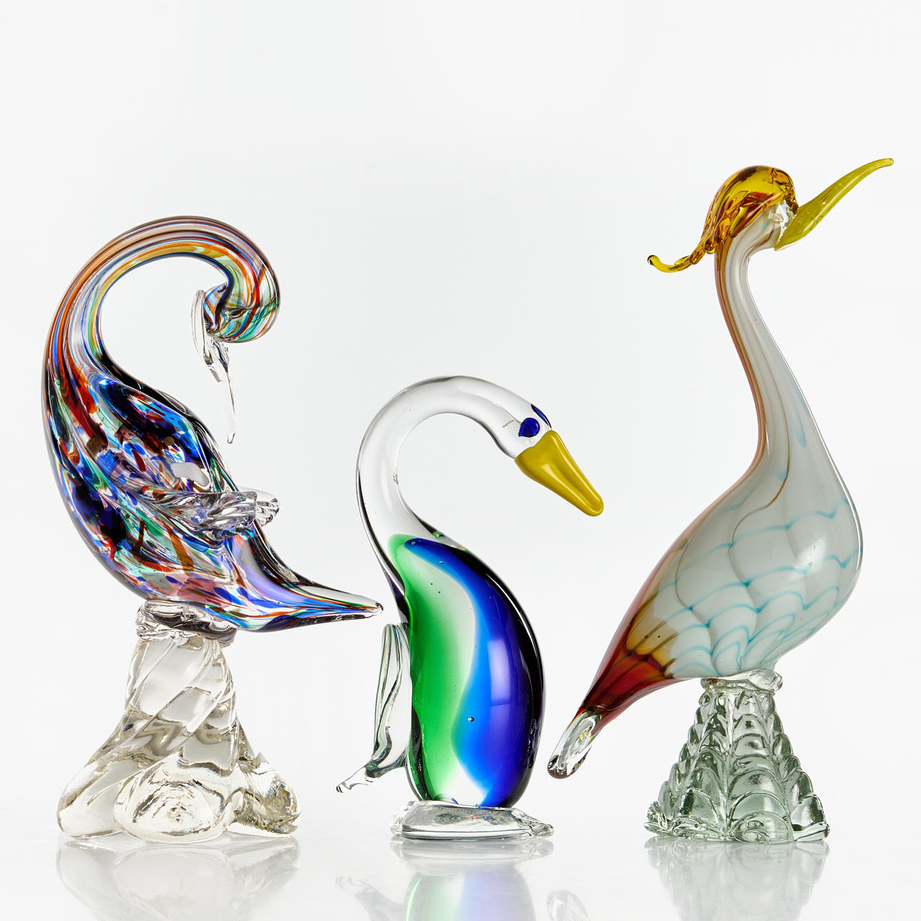 Three birds, Murano, Italy.