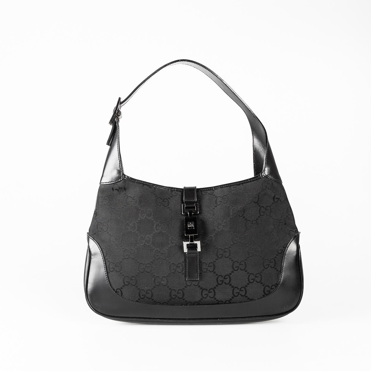 GUCCI, bag, model “Jackie” in monogram canvas, year 1998.