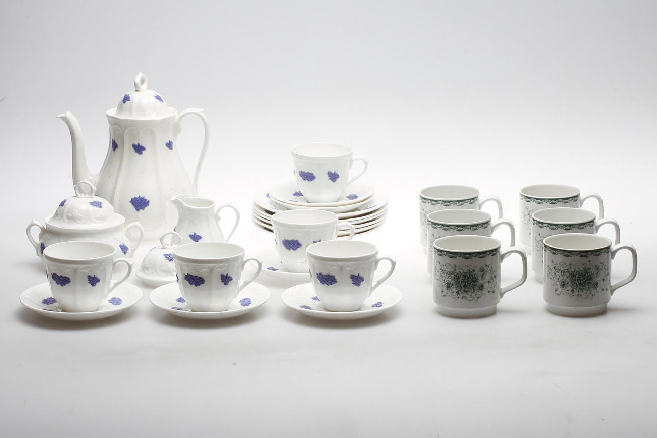 SERVISPORSLIN, "Blå Blom" och "Gröna Anna", Gustavsberg samt Rörstrand.