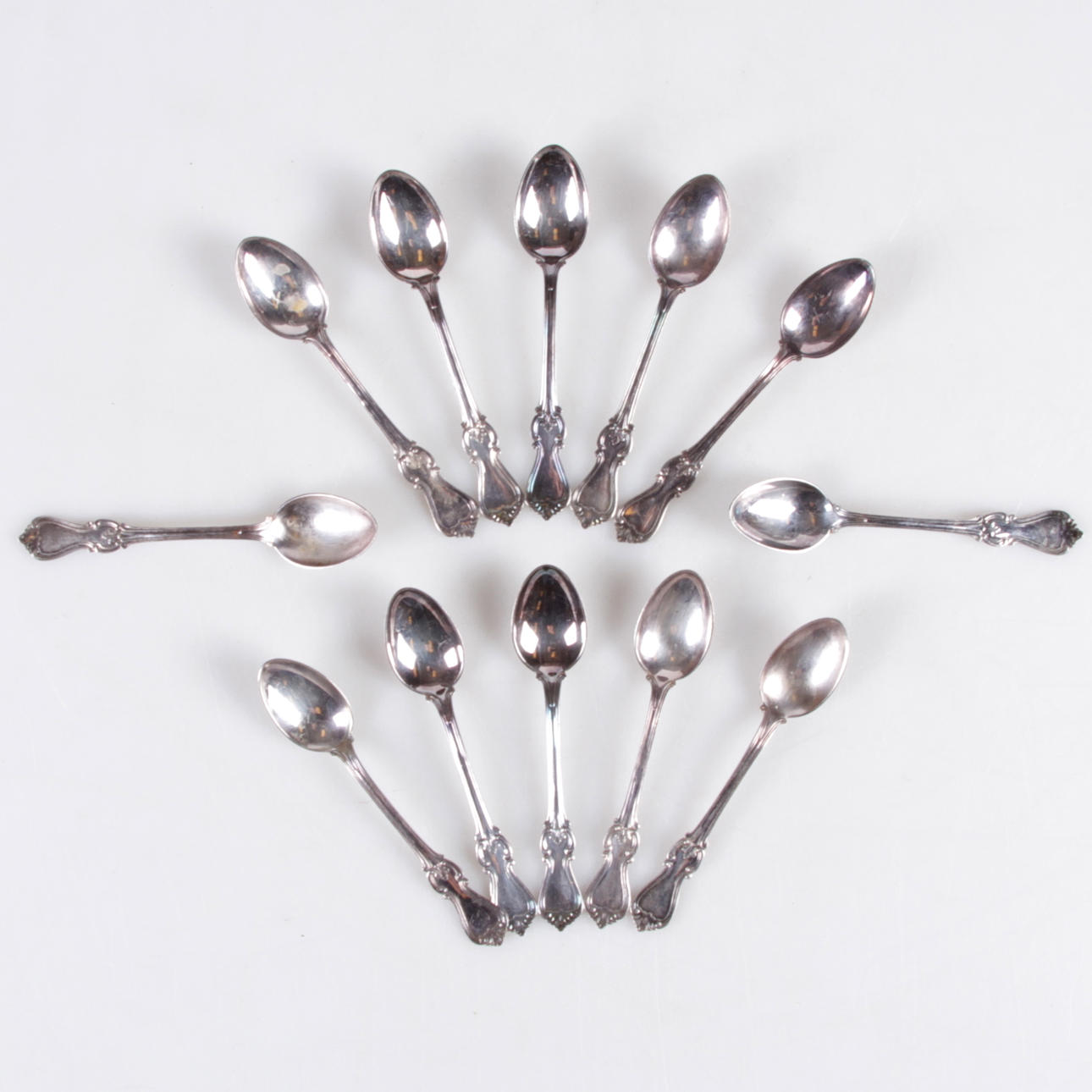 KAFFESKEDAR, 12 st. Silver, "Olga", Gab, 1900-tal.