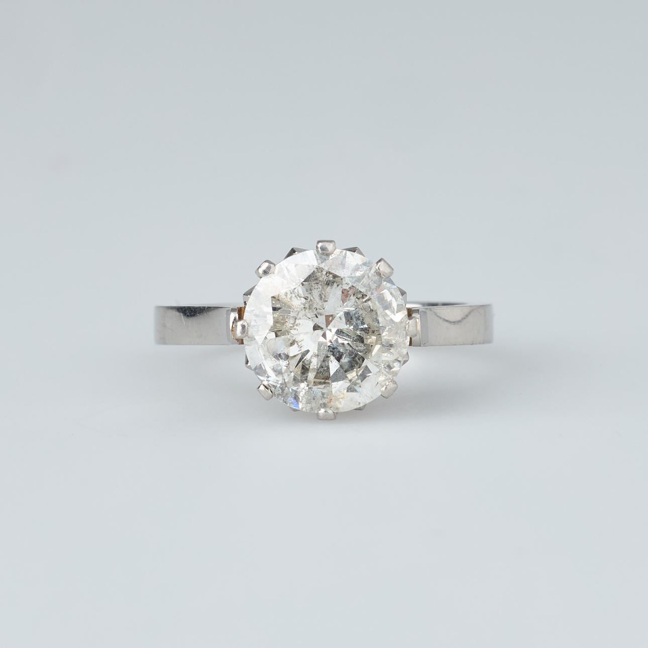 RING, brilliant cut diamond 3,40 ct, platinum.
