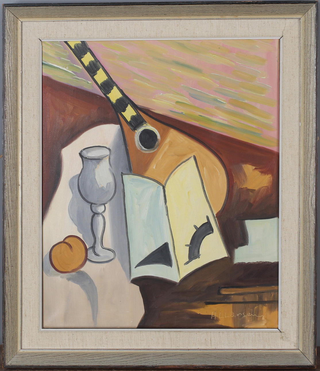 HUGO LANGKILDE LARSE. Bodegón, óleo sobre lienzo, firmado.