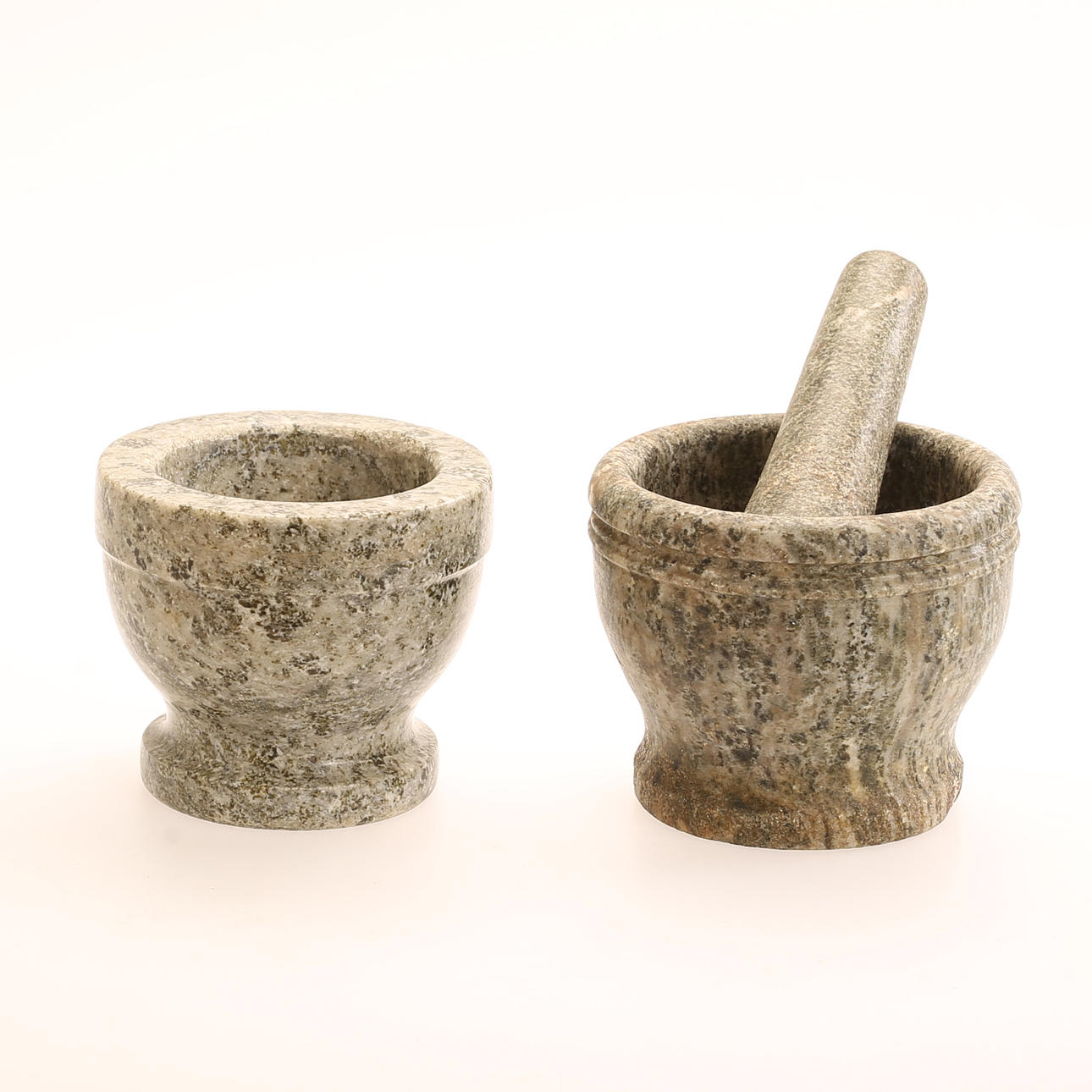 Mortlar, 2 pieces, Kolmårdsmarmor.