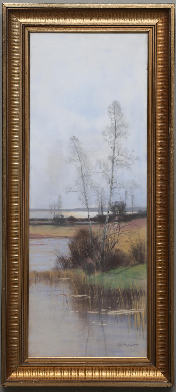 CARL BRANDT. Pastell, signerad.