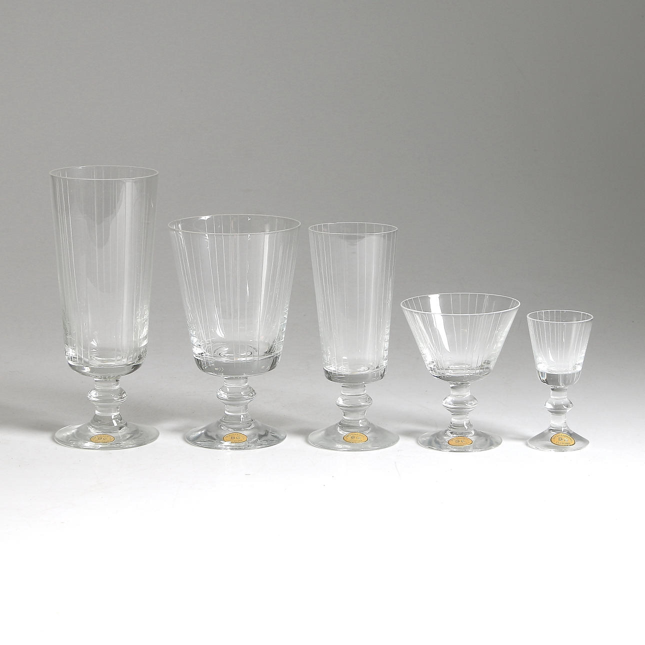 GLASSERVIS, 51 delar, BG, Specialkristall, Ekeberga. 1900-talets första hälft.