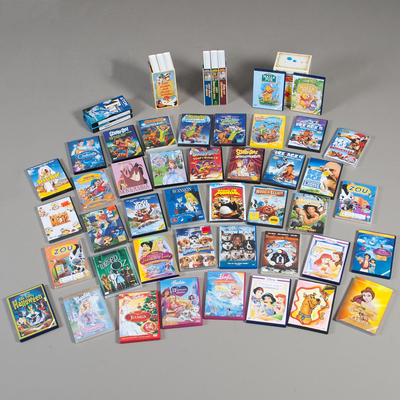 VHS AND DVDs, children's films.