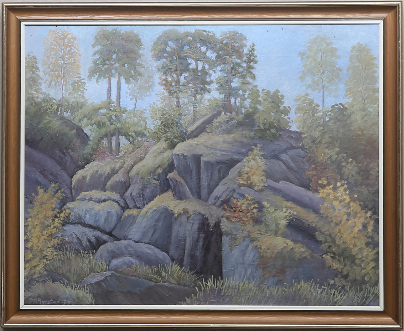 KARL-OTTO MYRSTAD. Olja på pannå, signerad och daterad 79.