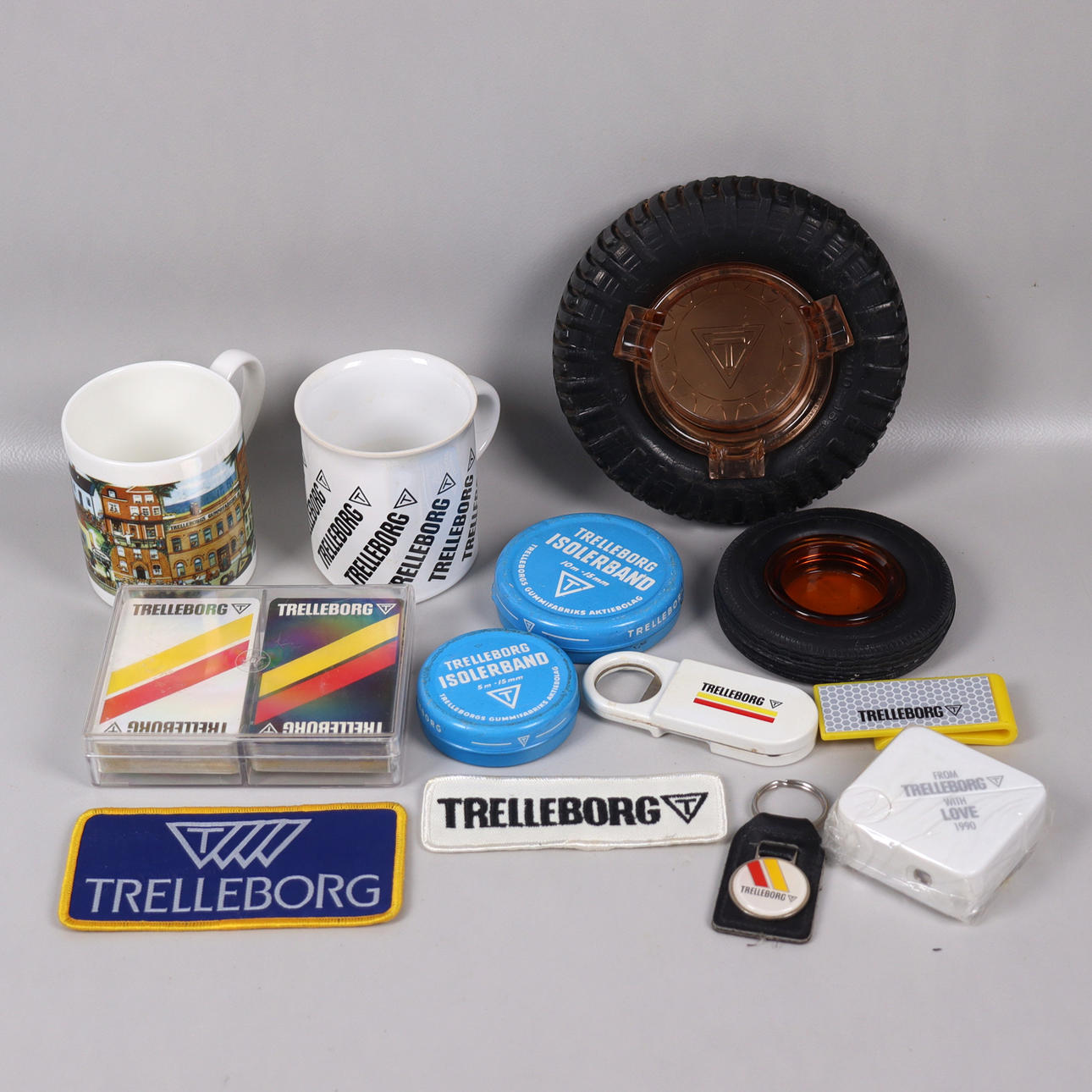 TRELLEBORGS INDUSTRI / GUMMI, diverse reklammärkta föremål.