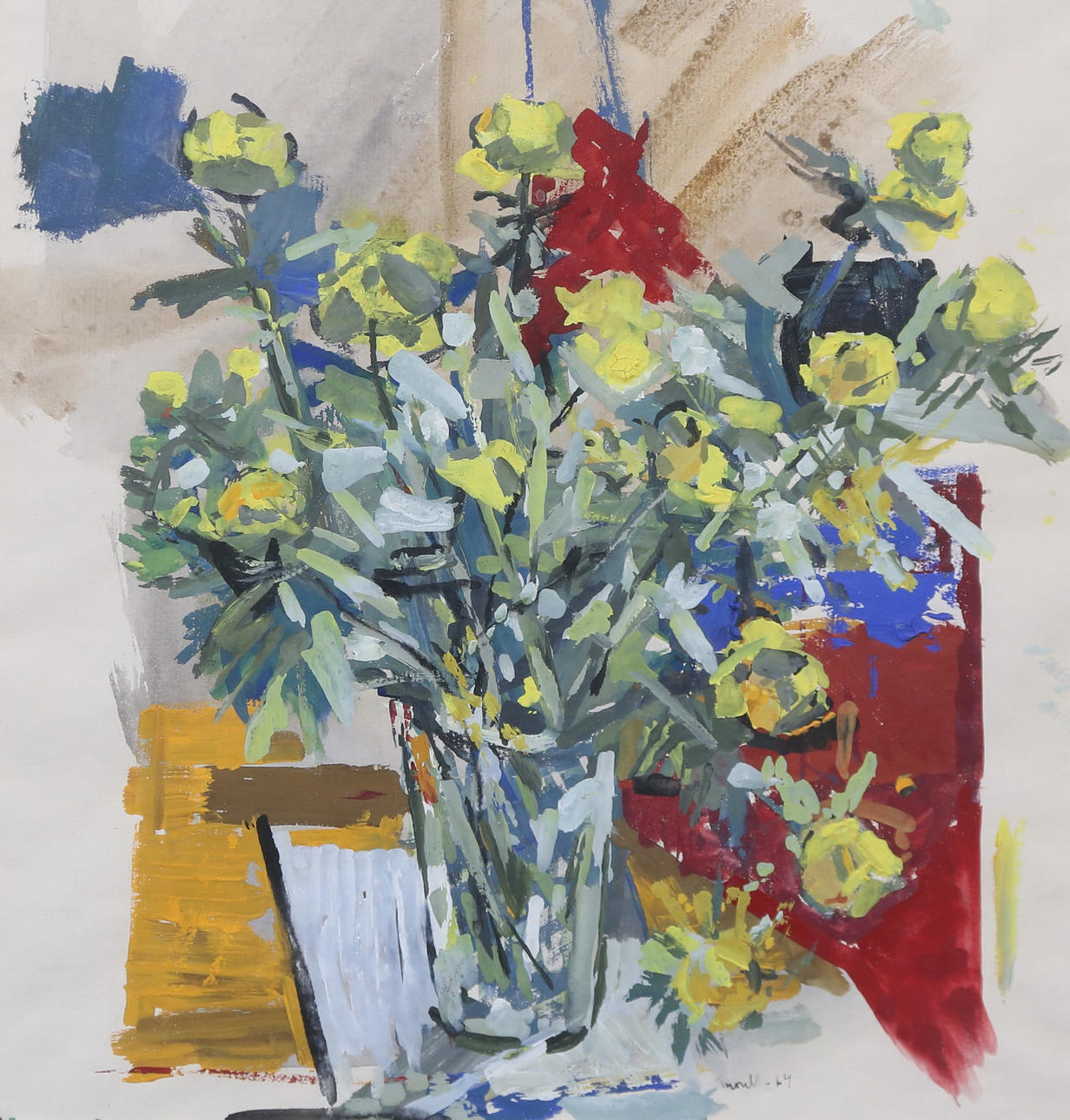 PÄR THORELL. mixed media, signed and dated -64.