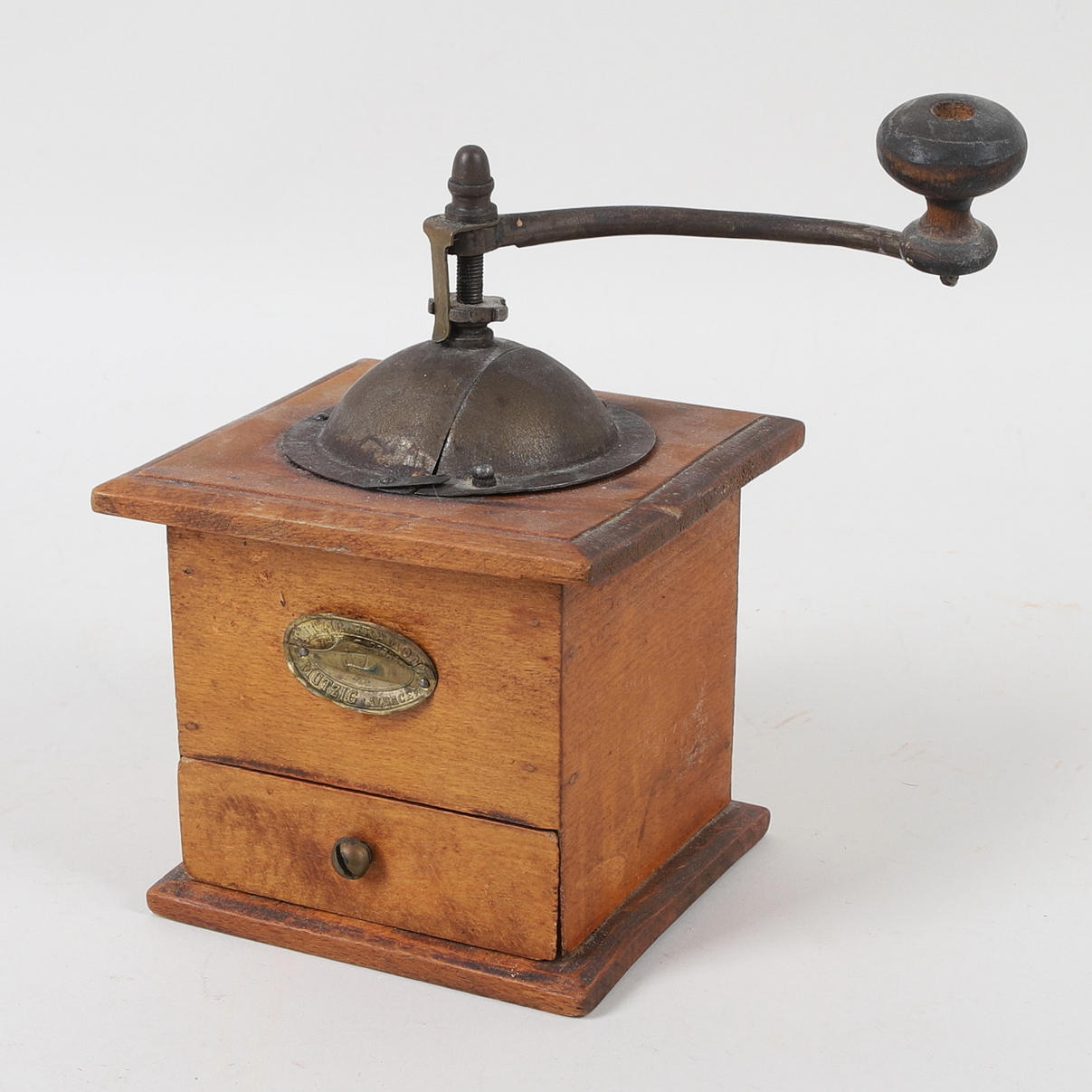 KAFFEKVÆRN, træ/metal, Mutzig Framont, 18./20. årh.