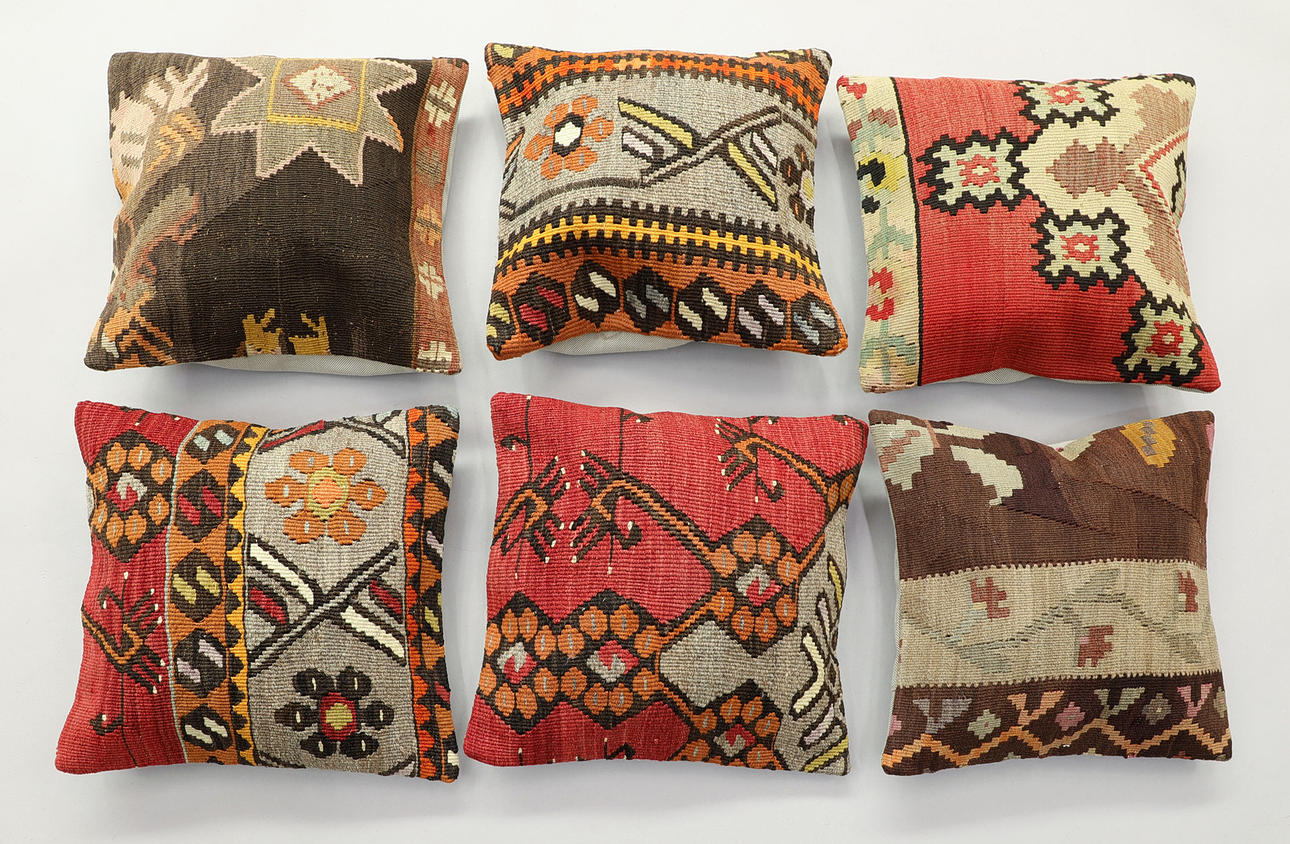 KUDDFODRAL, Kelim, 6 st, 40*40 cm.