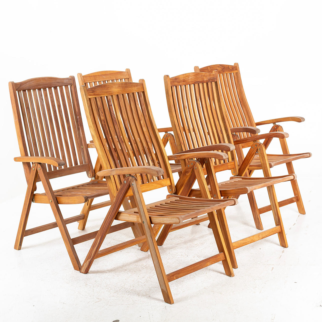 GARDEN CHAIRS, 5 similar, teak, Batavia.