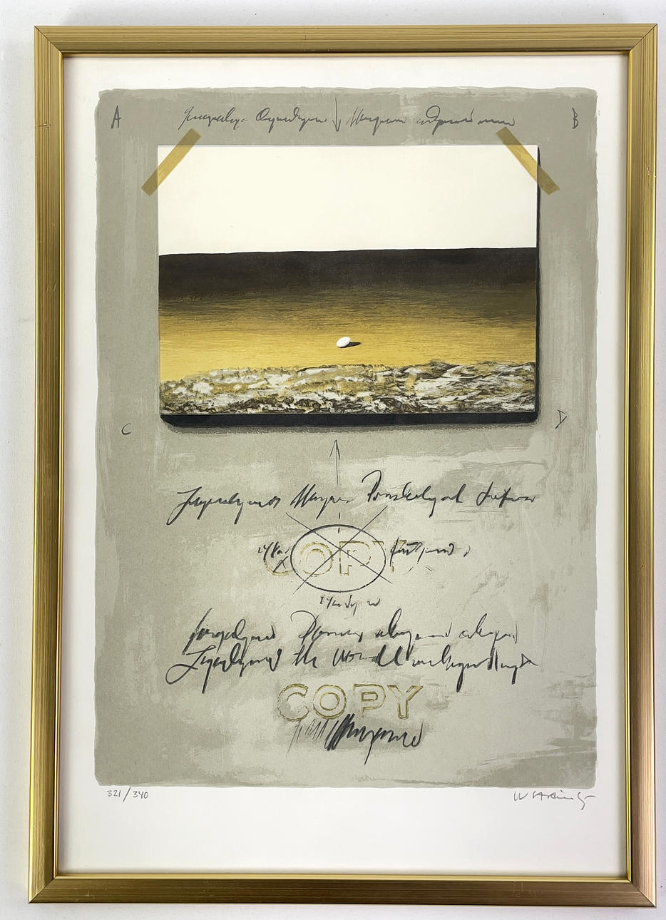 JØRGEN WARING (1938-2022), lithograph in colours, Composition, signed and numbered 321/340.