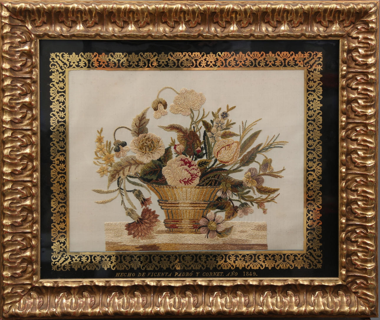 VICENTA PADRÓ I CORNET, 1849. Cesto con flores.