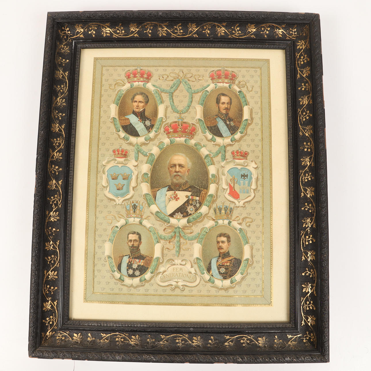 PORTRAIT, Swedish regents, older print.