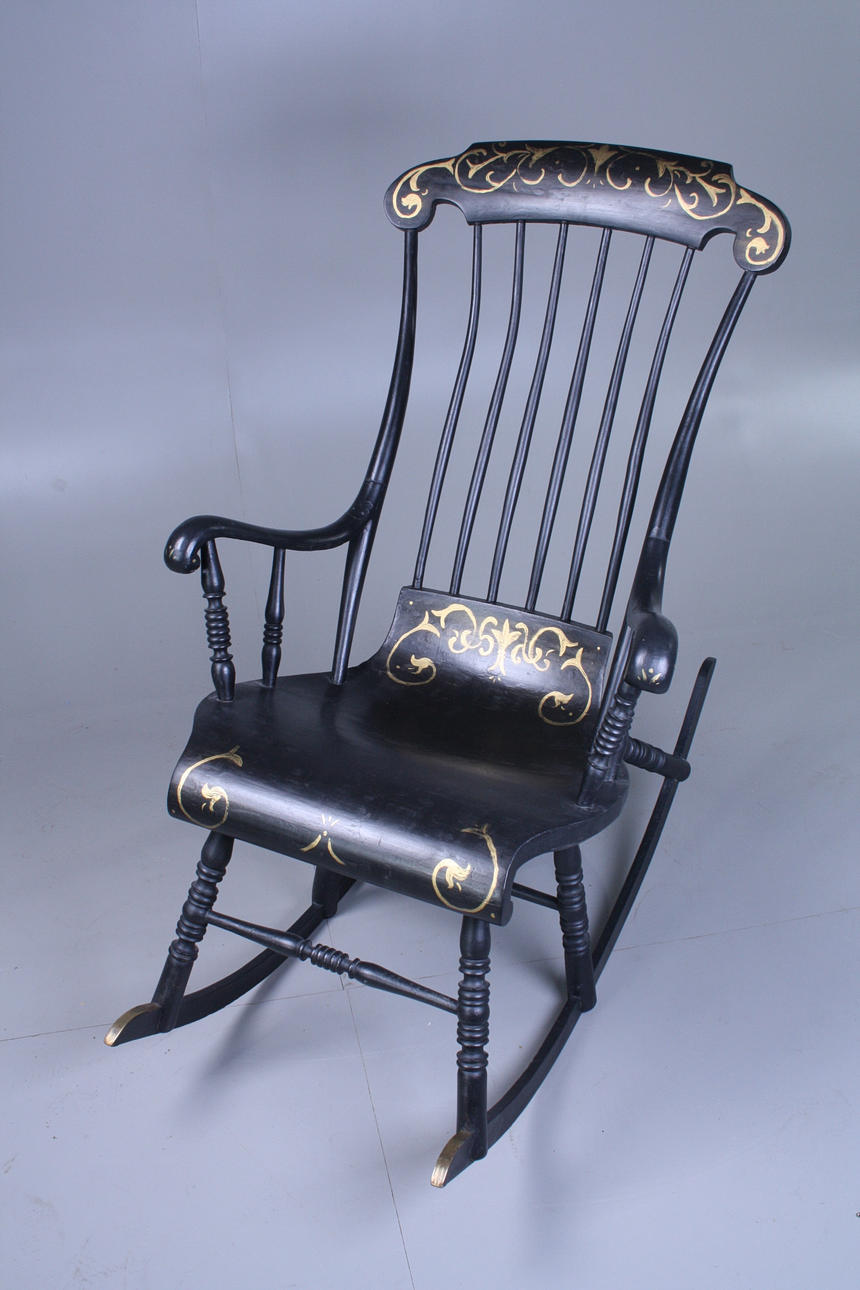 GUNGSTOL, allmoge, bemålad, 18-/1900-tal.