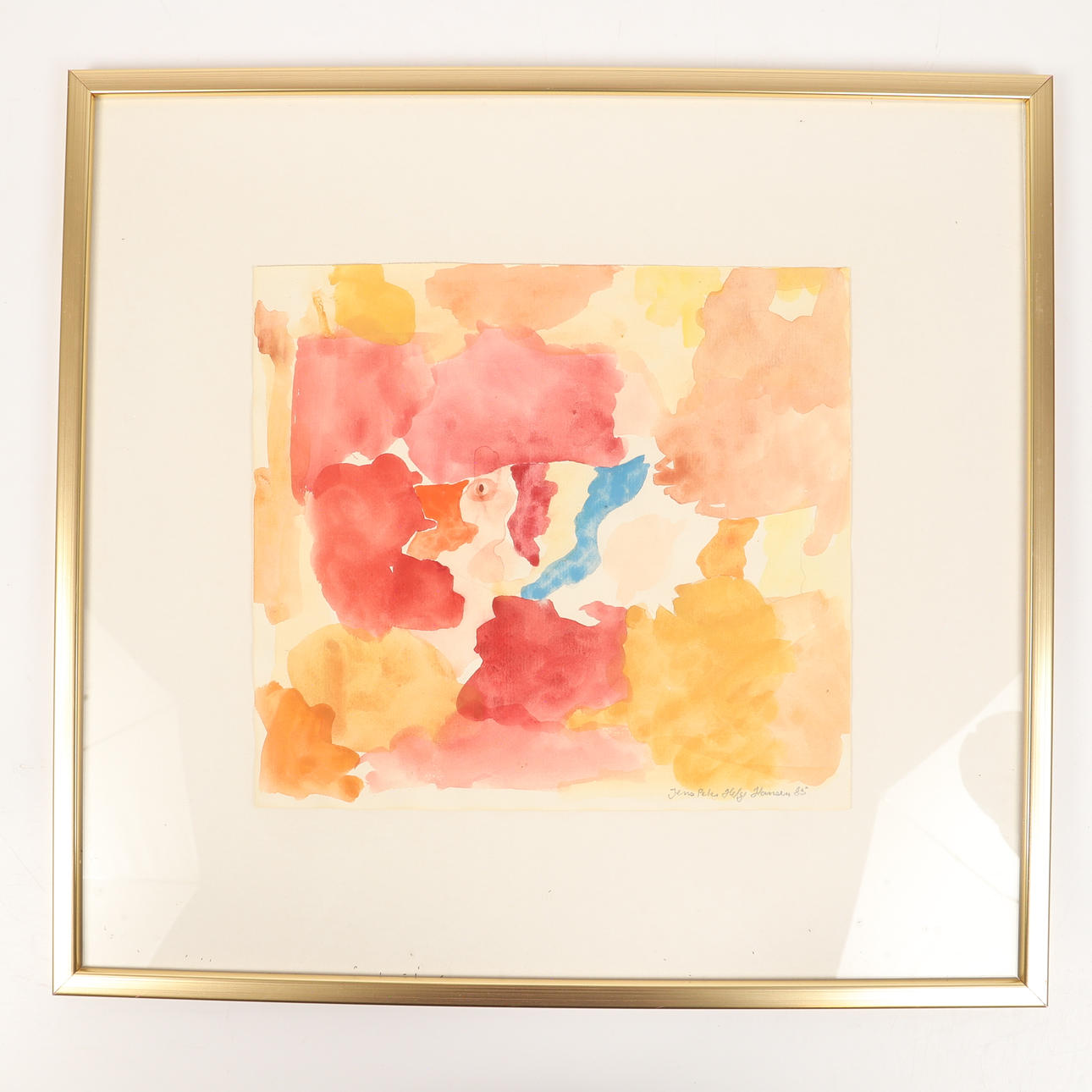 JENS PETER HELGE HANSEN. Composition, watercolour, signed.