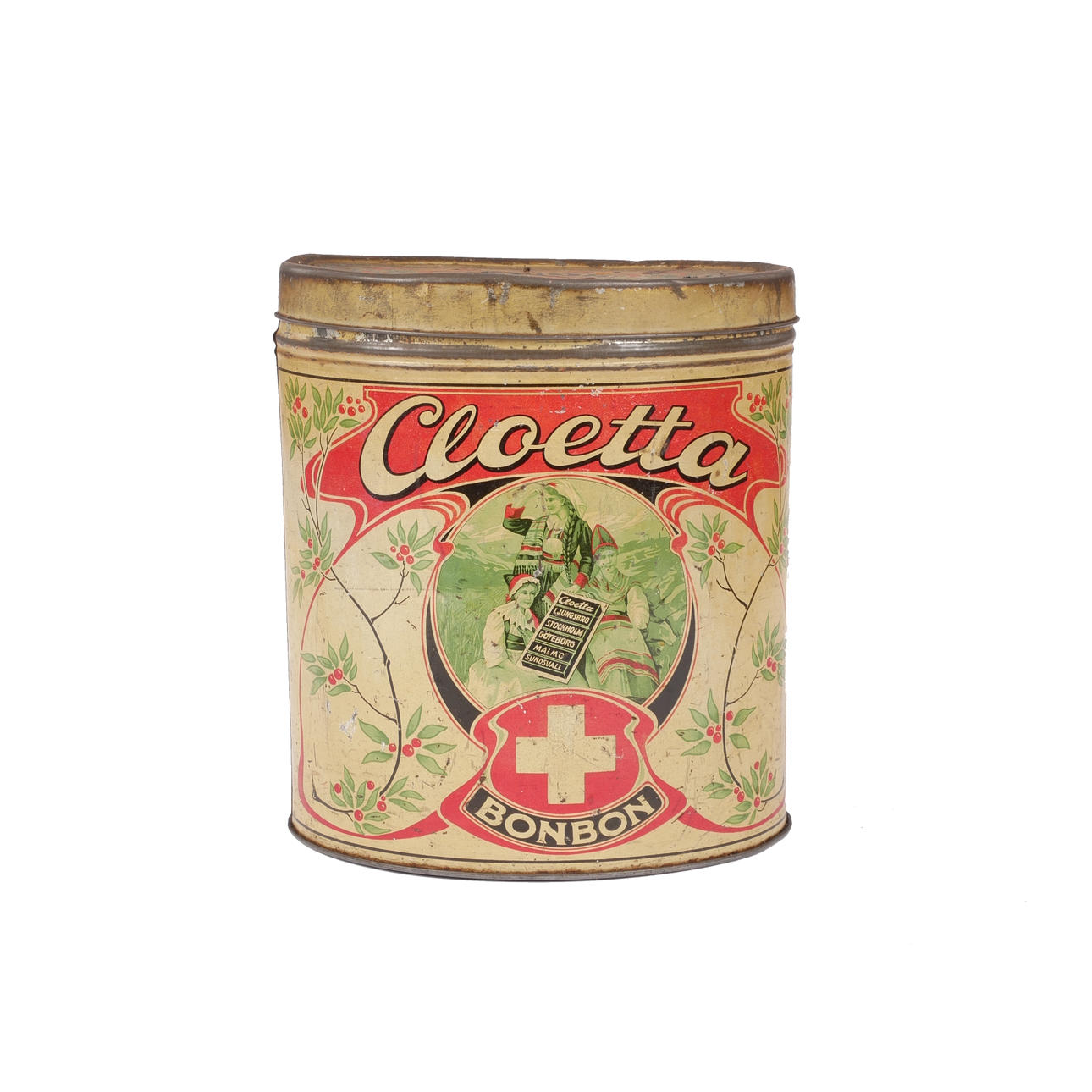 A larger “Cloetta Bonbon” caramel jar, first half of the 20th century.