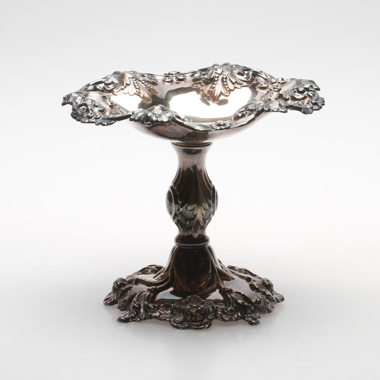 KONFEKTSLÅL på FOT, nysilver, 1900-tal.