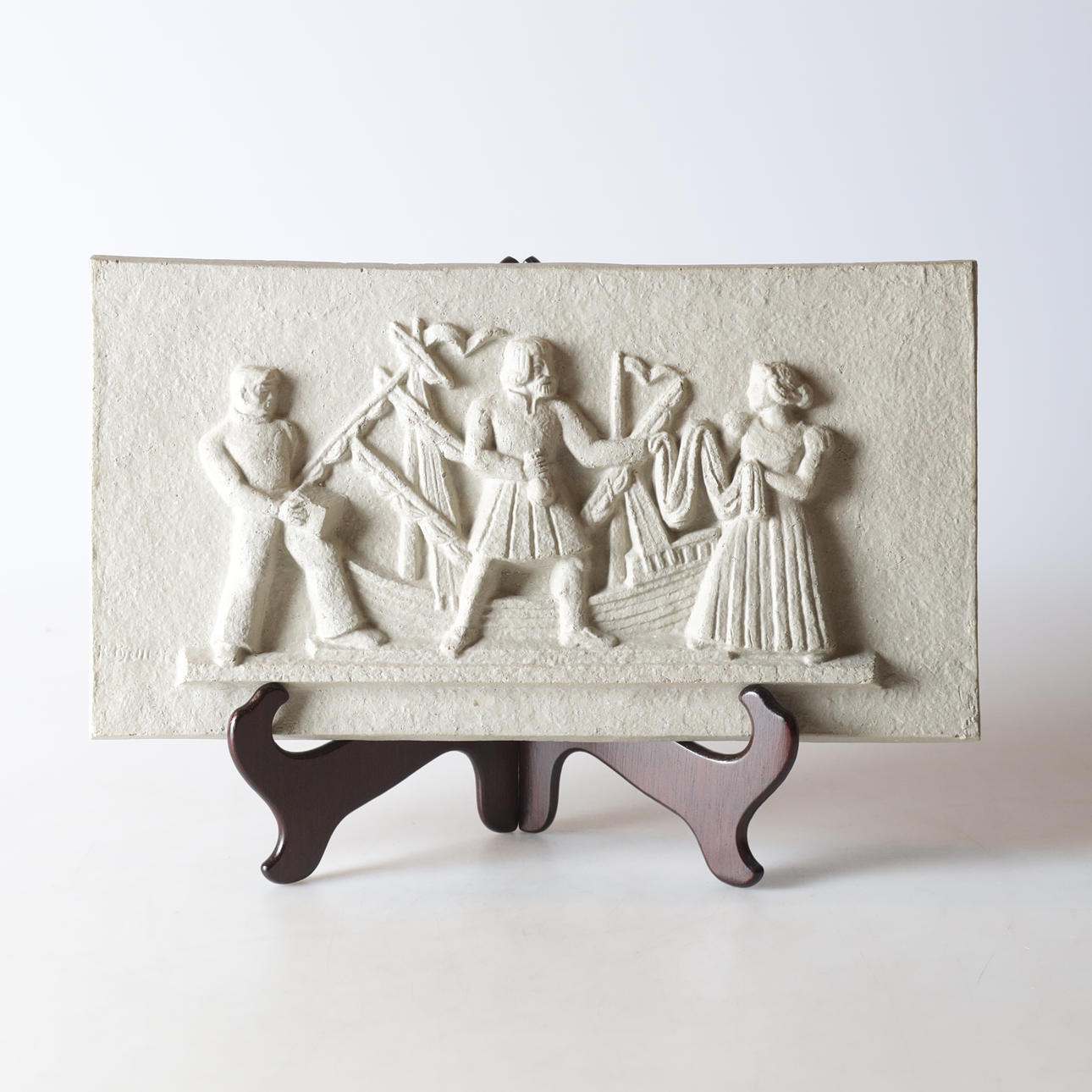 ROLF KJELLBERG. Wall plaque, stoneware.