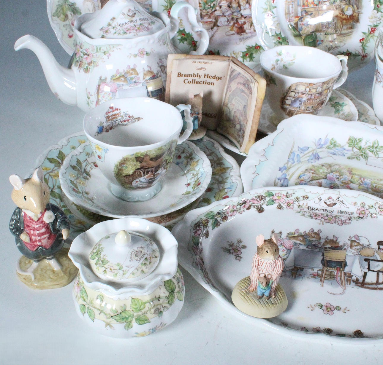 JILL BARKLEM for ROYAL DOULTON. Service and porcelain figurines