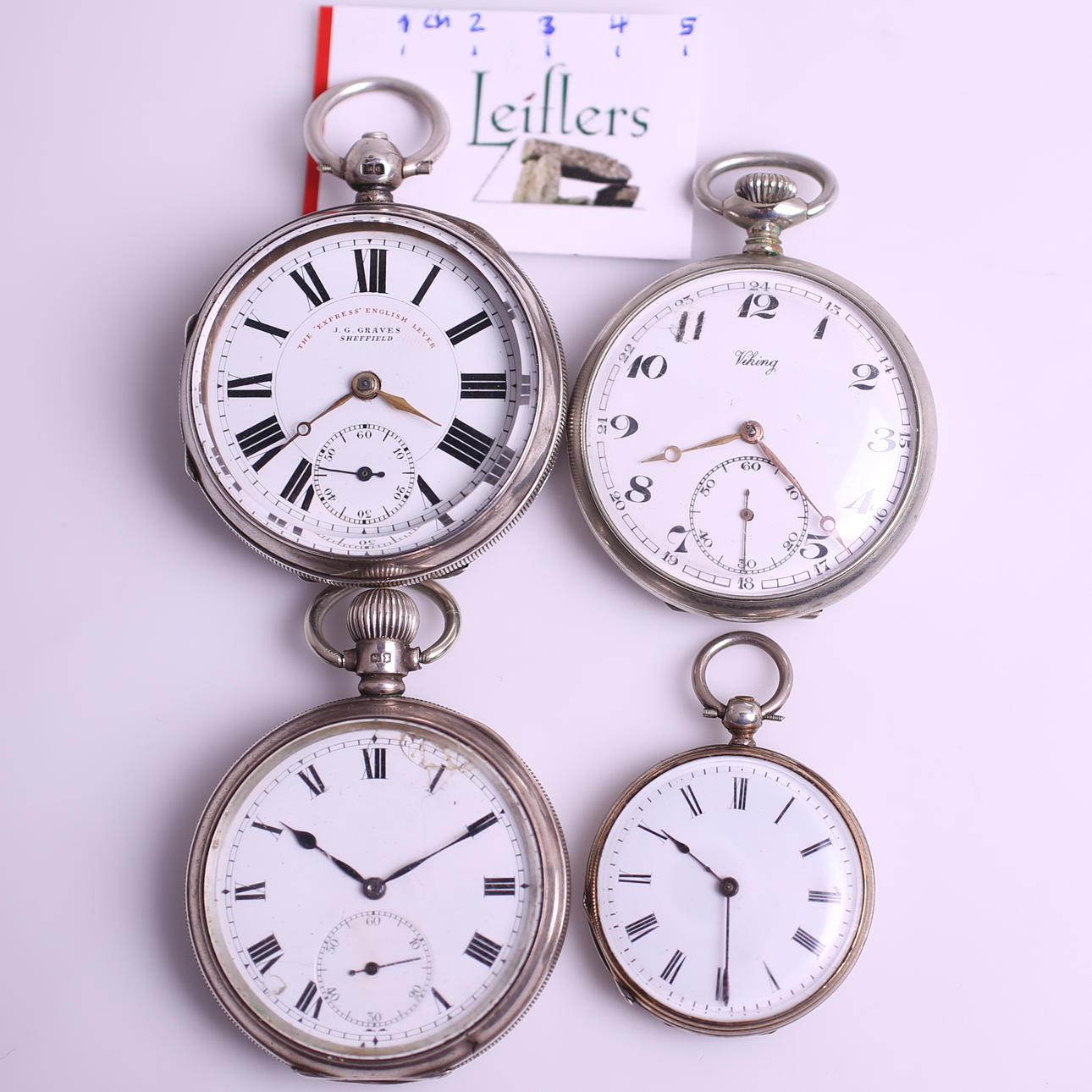 FICKUR, 4 st, J.G.Graves / Viking / Dennison / Voicheron, 18-/1900-tal.