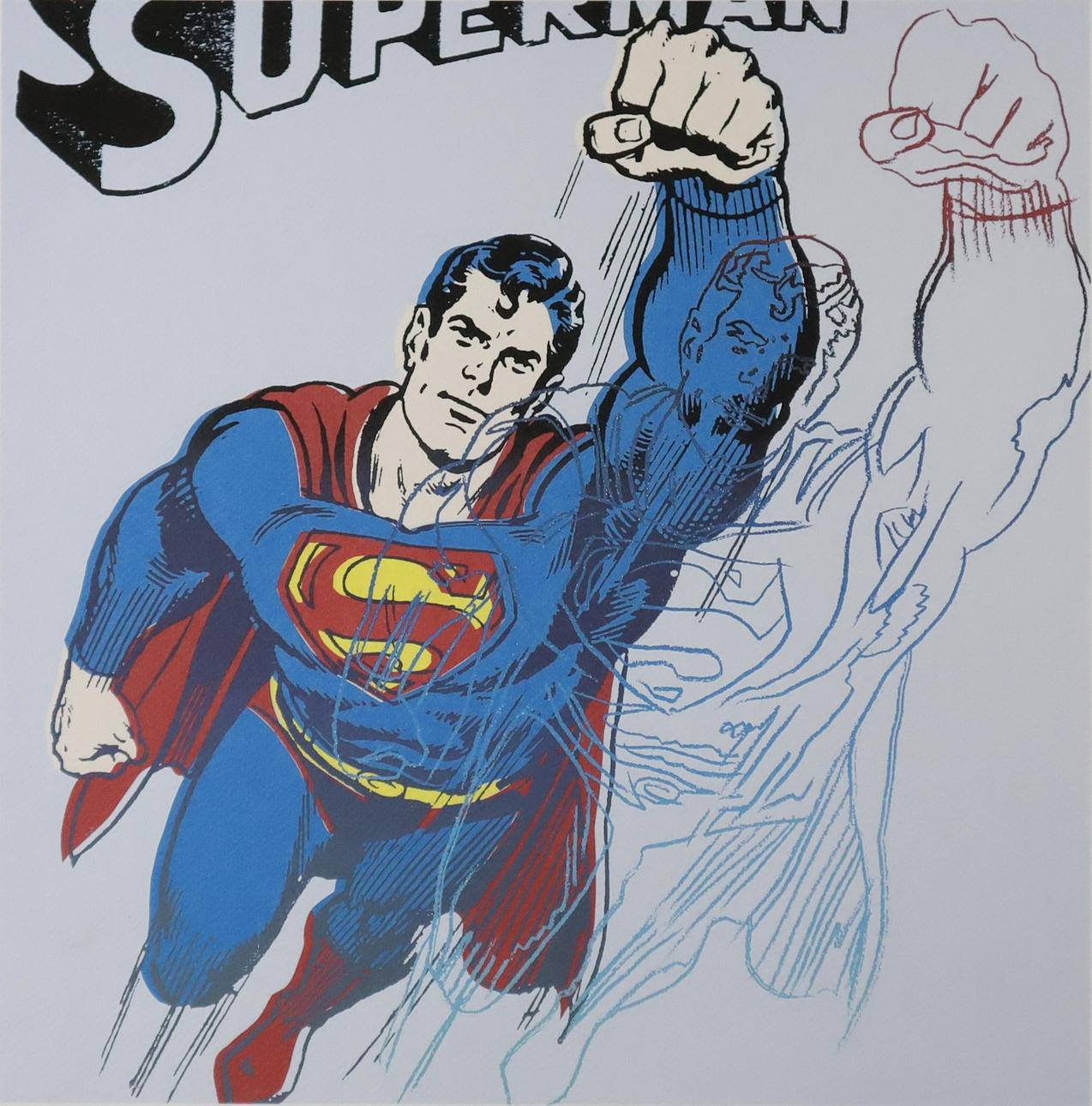 “SUPERMAN” - poster by Andy Warhol, color offset print on paper.
