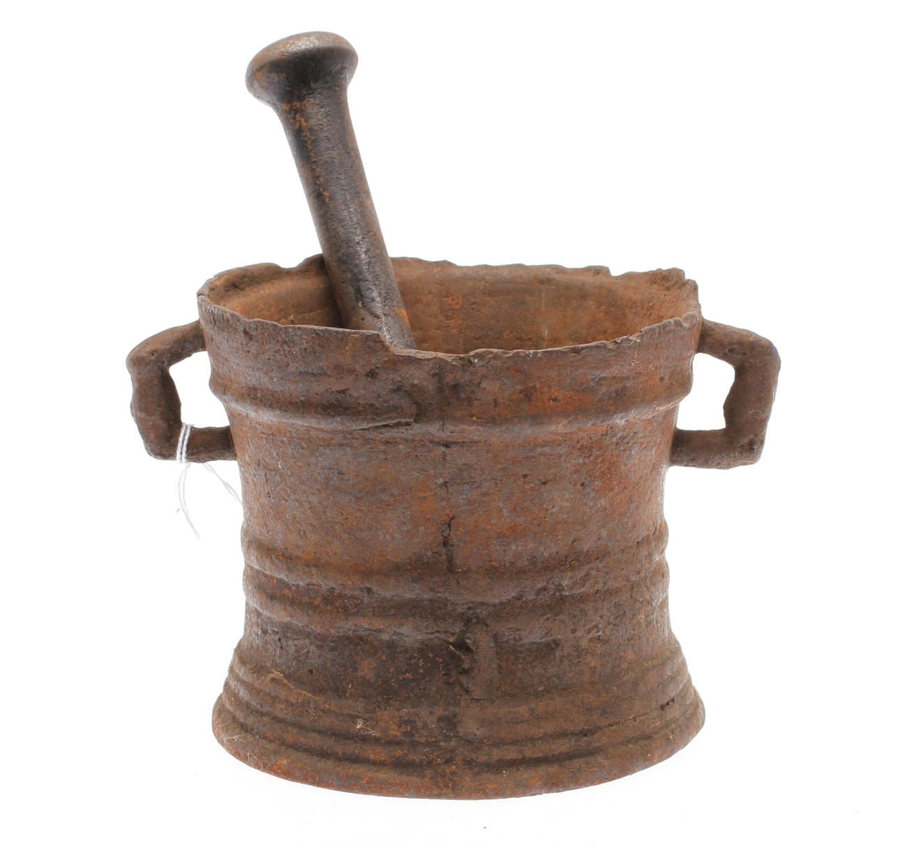 MORTEL MED STÖT, järn, 1700/1800-tal.