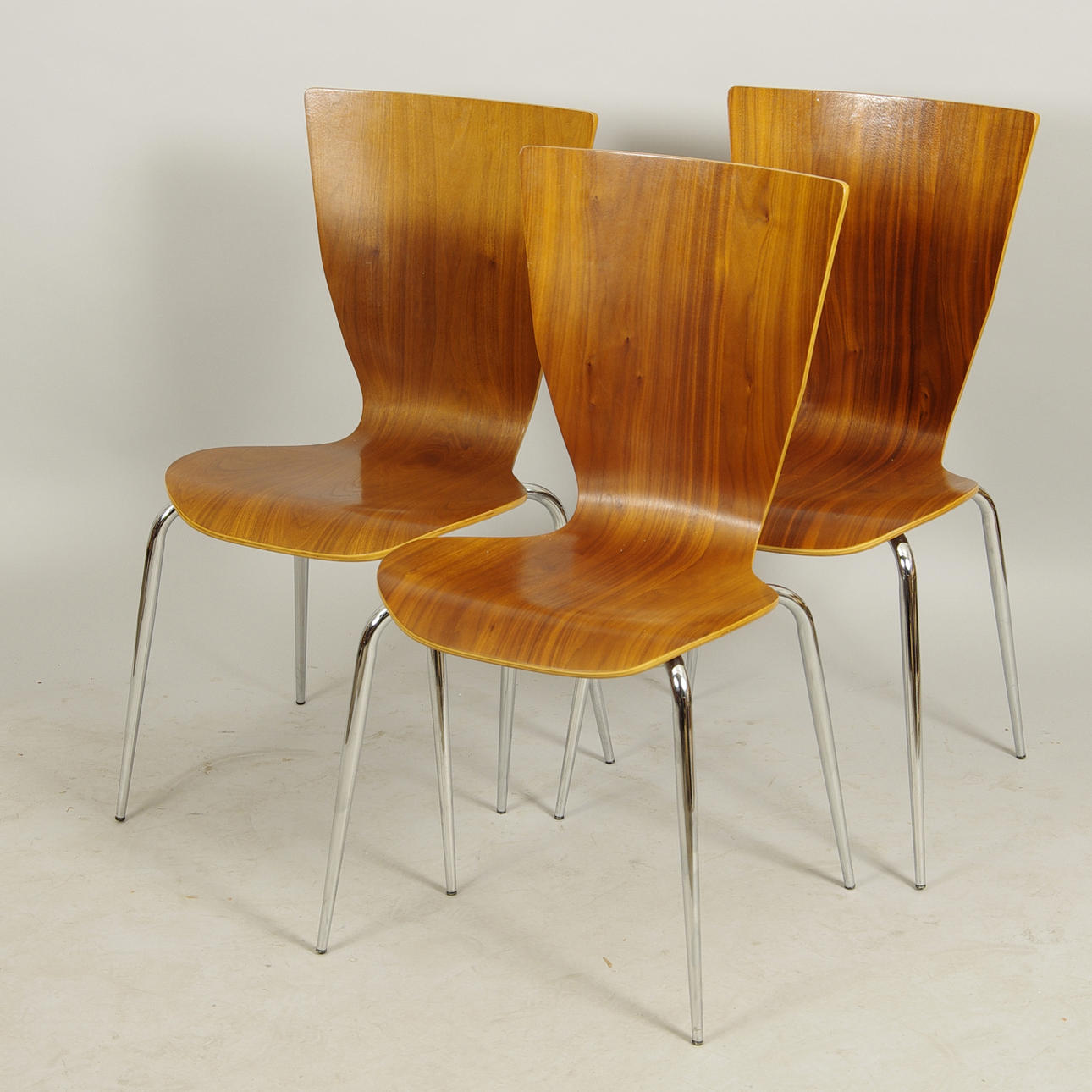 STOLAR, 3 stycken, böjträ, 1900/2000-tal.