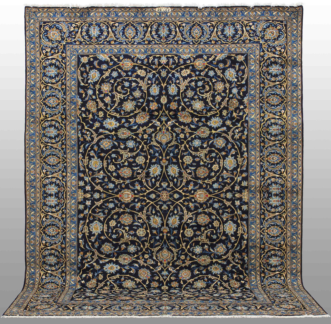 MATTA, Persisk, blå Keshan, (fine) 375 x 278 cm.