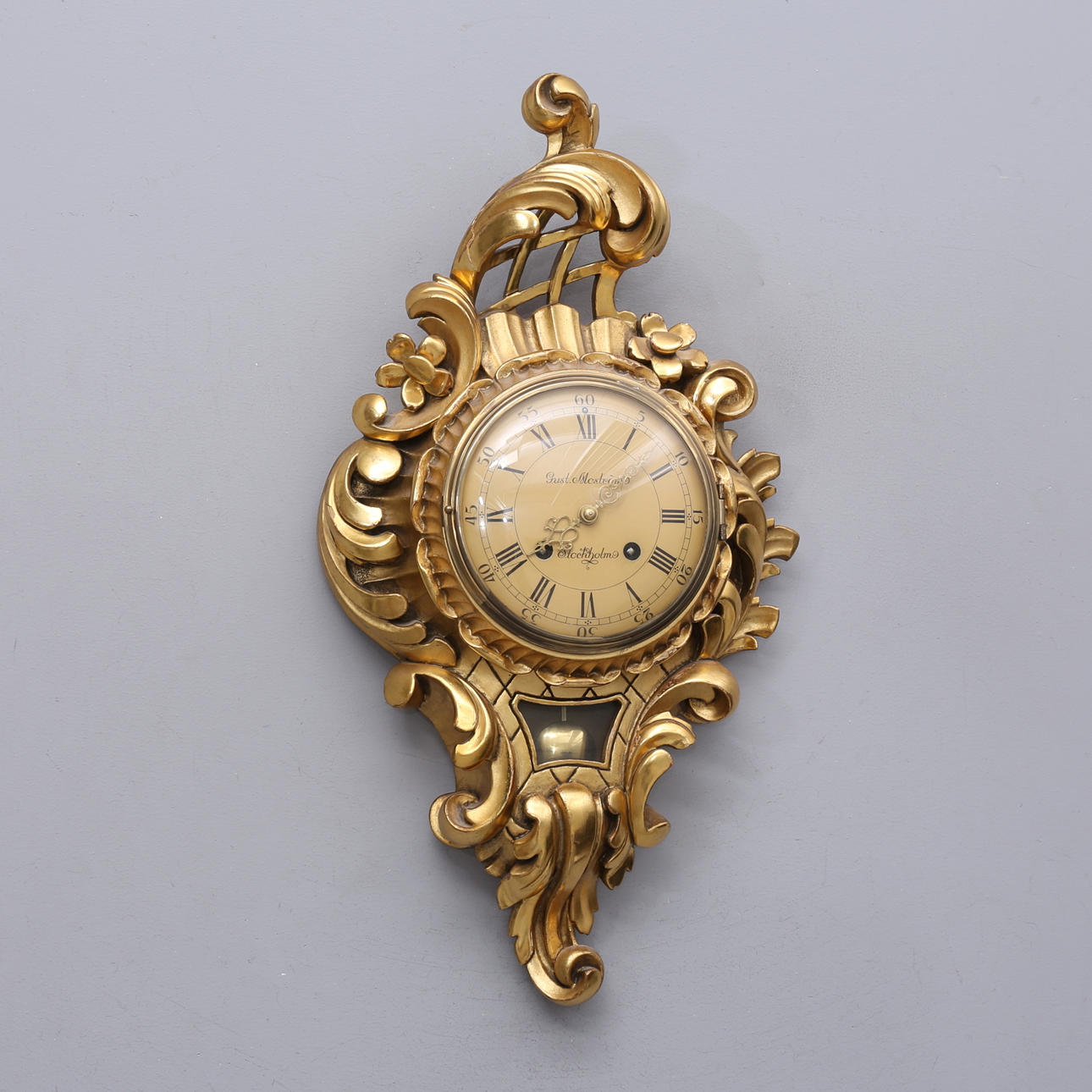 LÁPIZ DE PARED, marcado como Gust. Moström, Estocolmo, Westerstrand.