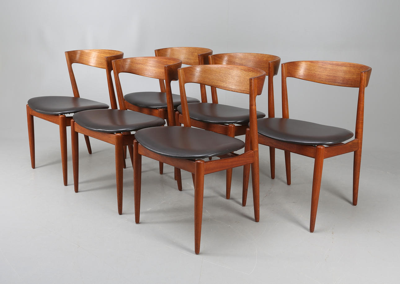 STOLAR, 6 st, teak, H.W Klein för Bramin, Danmark.