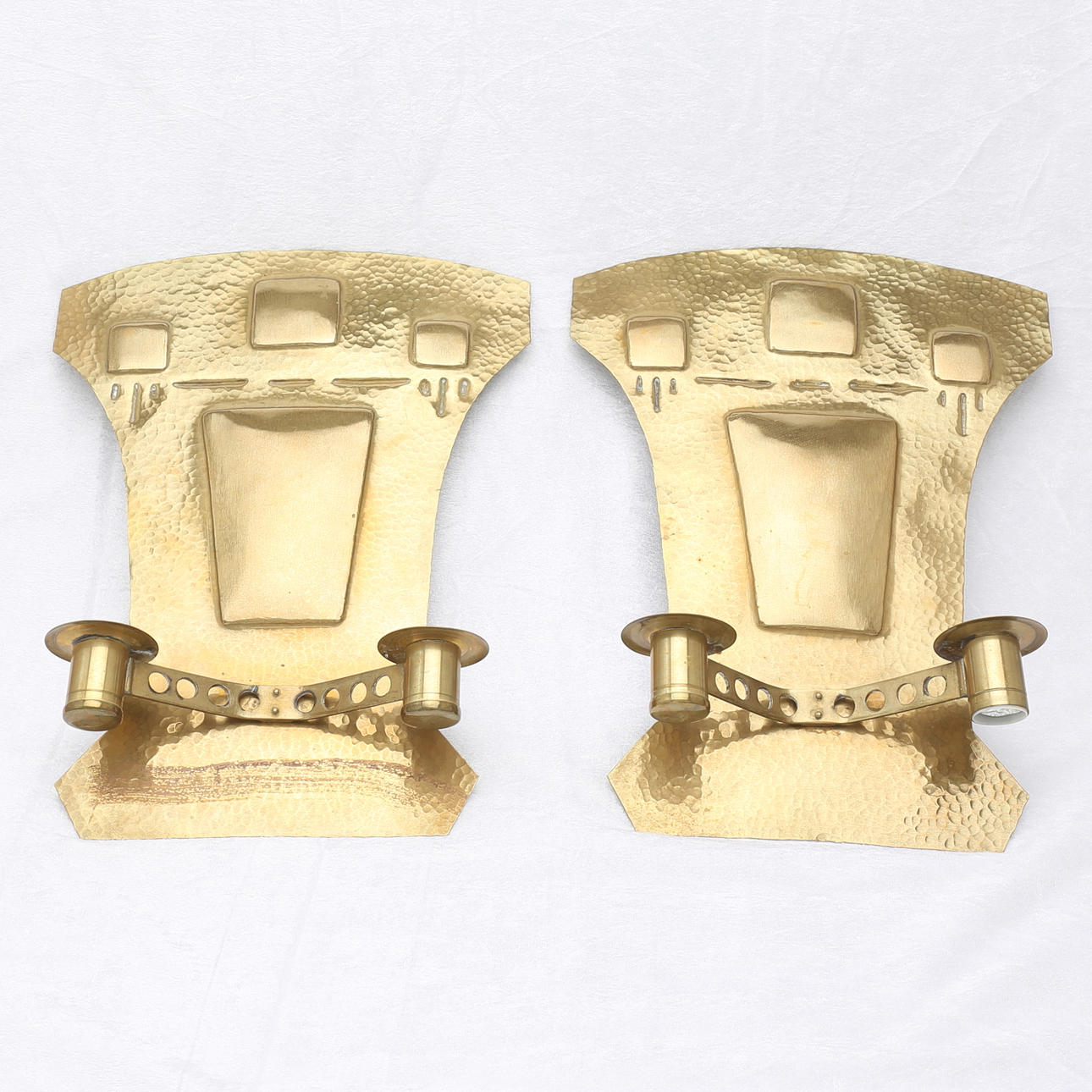 LJUSPLÅTAR, mässingsplåt, jugend, 18/1900-tal.