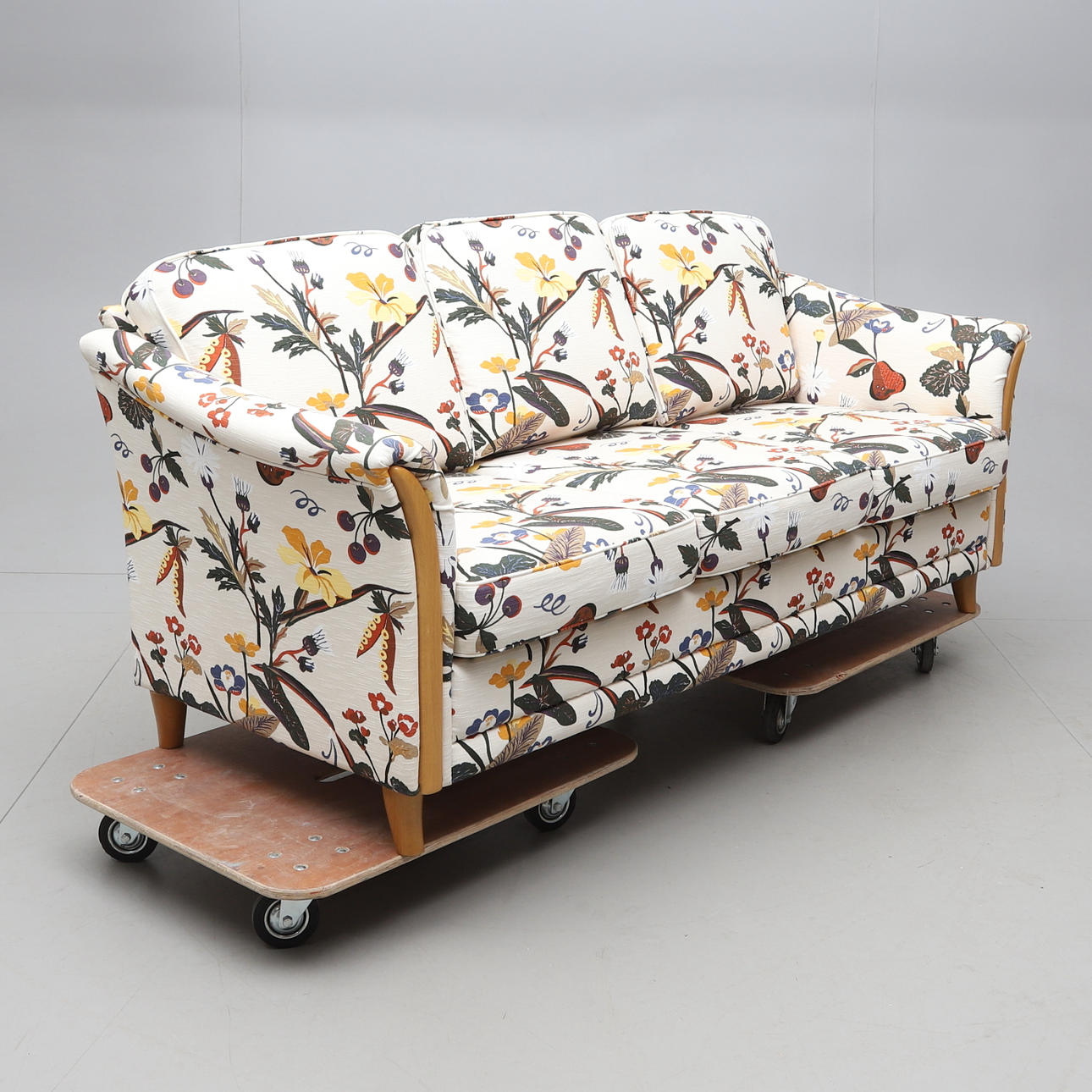 A textile sofa, 21st century.
