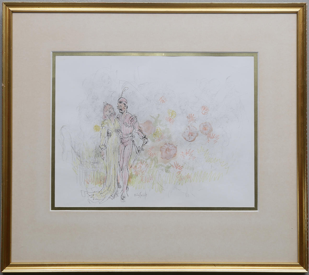 ROBERT HÖGFELDT. Blandteknik, signerad.