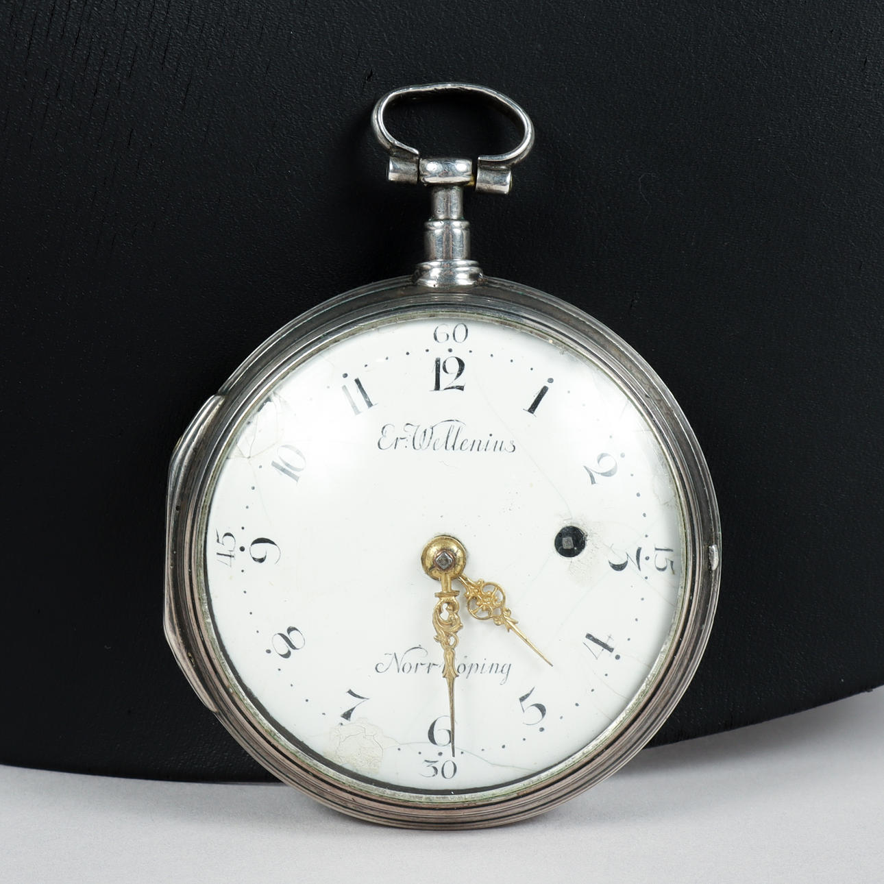 SPINDELUR, silver, Eric Wellenius, Norrköping, sent 1700-tal.