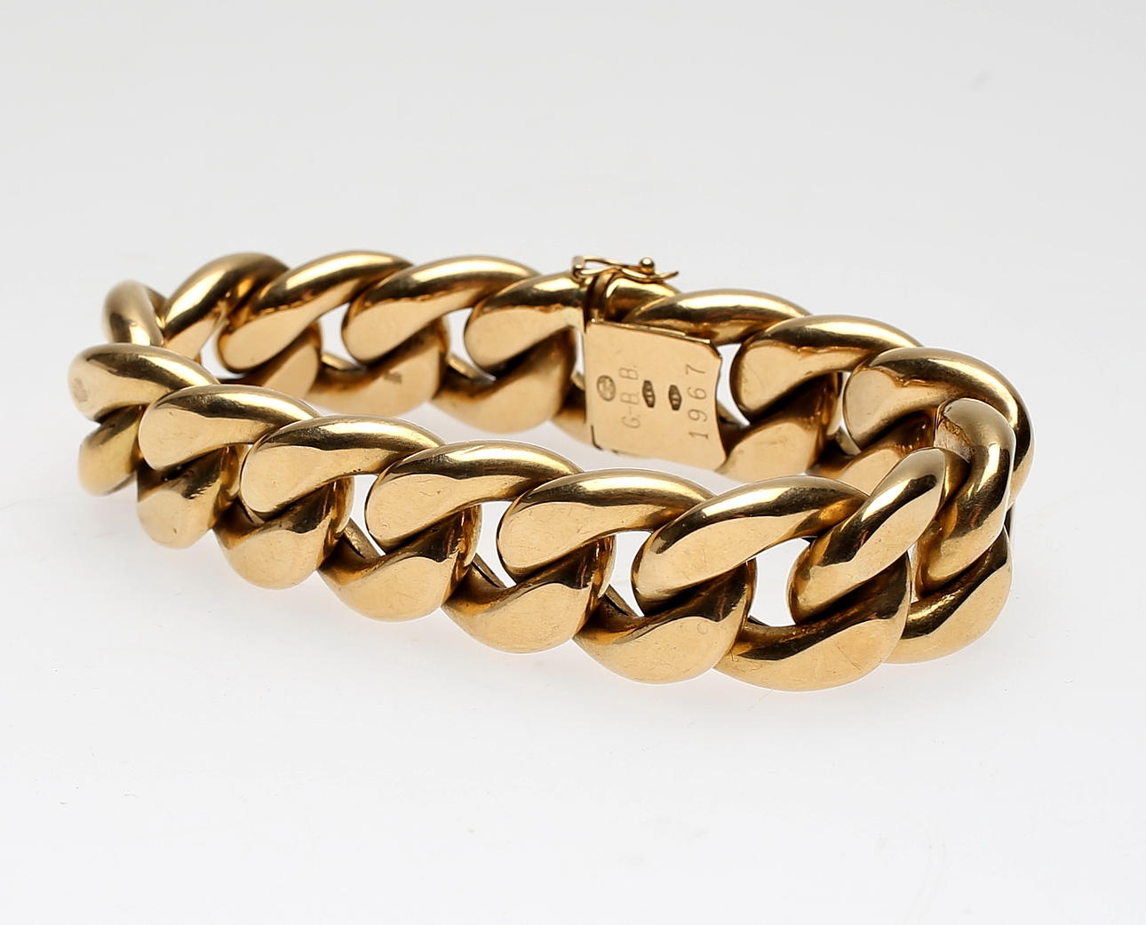 ARMBAND, pansar, guld 18k, vikt ca 54,8 gram.