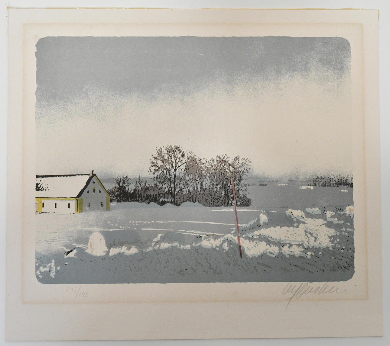 ULF ONSBERG. Winterlandschaft. Farblithografie. Nr. 145/190.