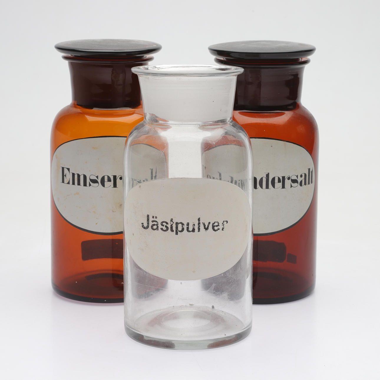 APOTEKSGLAS, 3 st, 1900-tal.